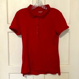 EUC Old Navy Women’s size XS red polo shirt